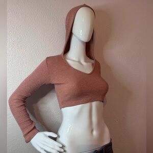 Crop Hoodie shirt sz S